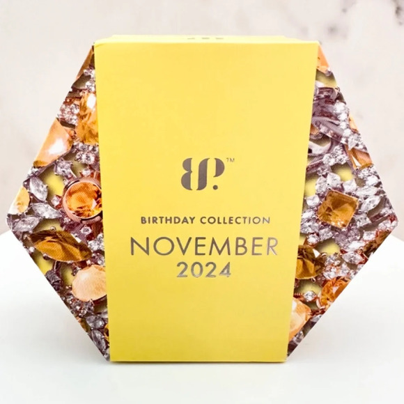 Bomb Party November Amber Topaz Hoop Earrings The Grand Prize NWT - Picture 4 of 5